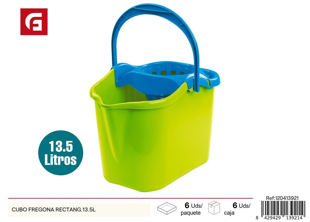 Cubo fregona rectangular 13.5L