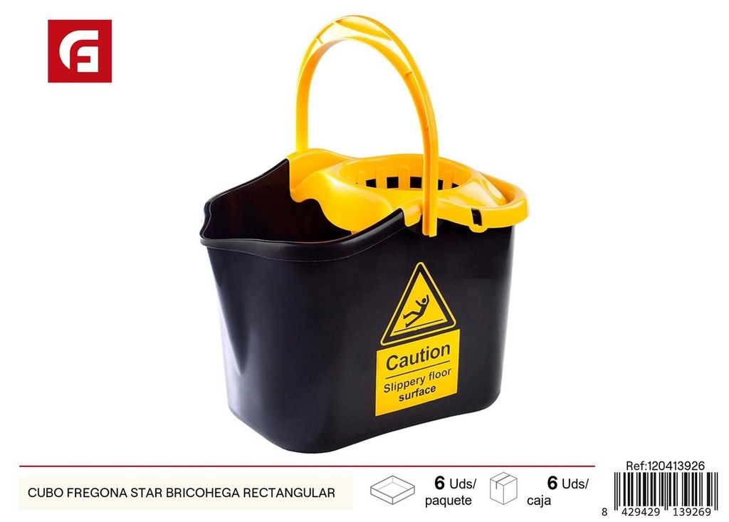 Cubo fregona Star Bricohega rectangular para limpieza