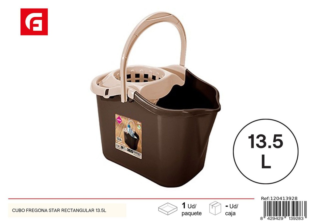 Cubo de fregona rectangular Star 13.5L para limpieza