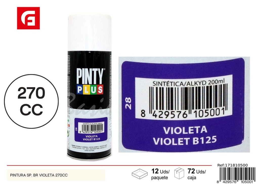 Aerosol Pintyplus violeta 270cc - Pintura calidad