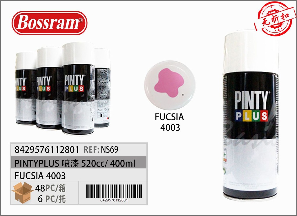 Pintyplus fucsia 4003 pintura aerosol 520cc