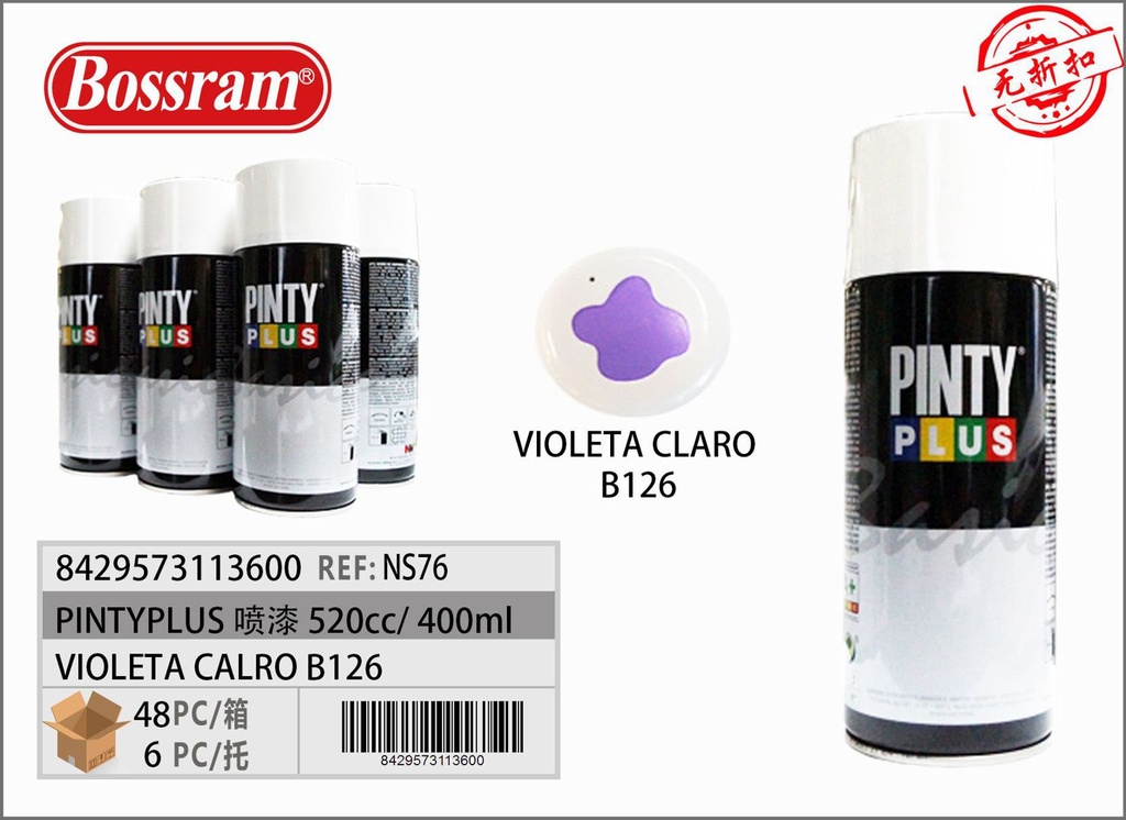 Pintyplus pintura en spray violeta claro B126 520cc