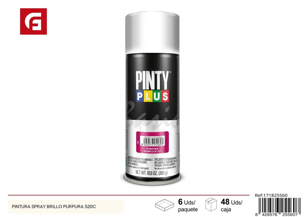 Pintura spray brillo púrpura 520CC - Pintura y ferretería