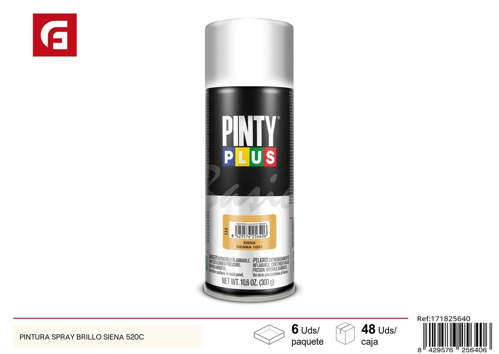 Pintura spray brillo Siena 520c para pintura