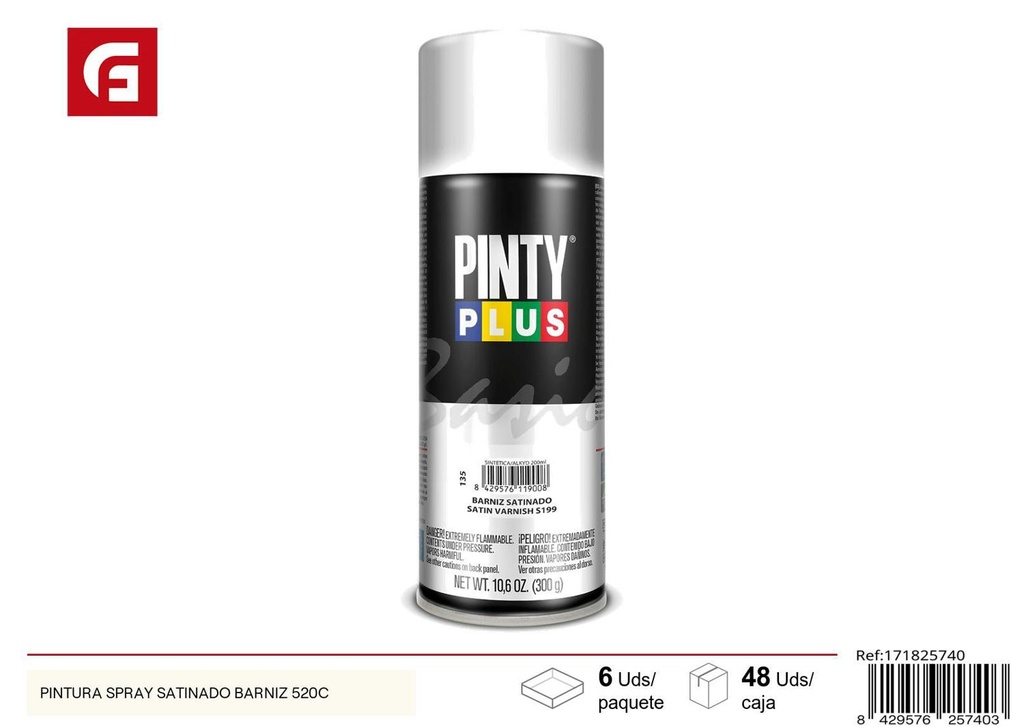 Pintura spray satinado barniz 520c