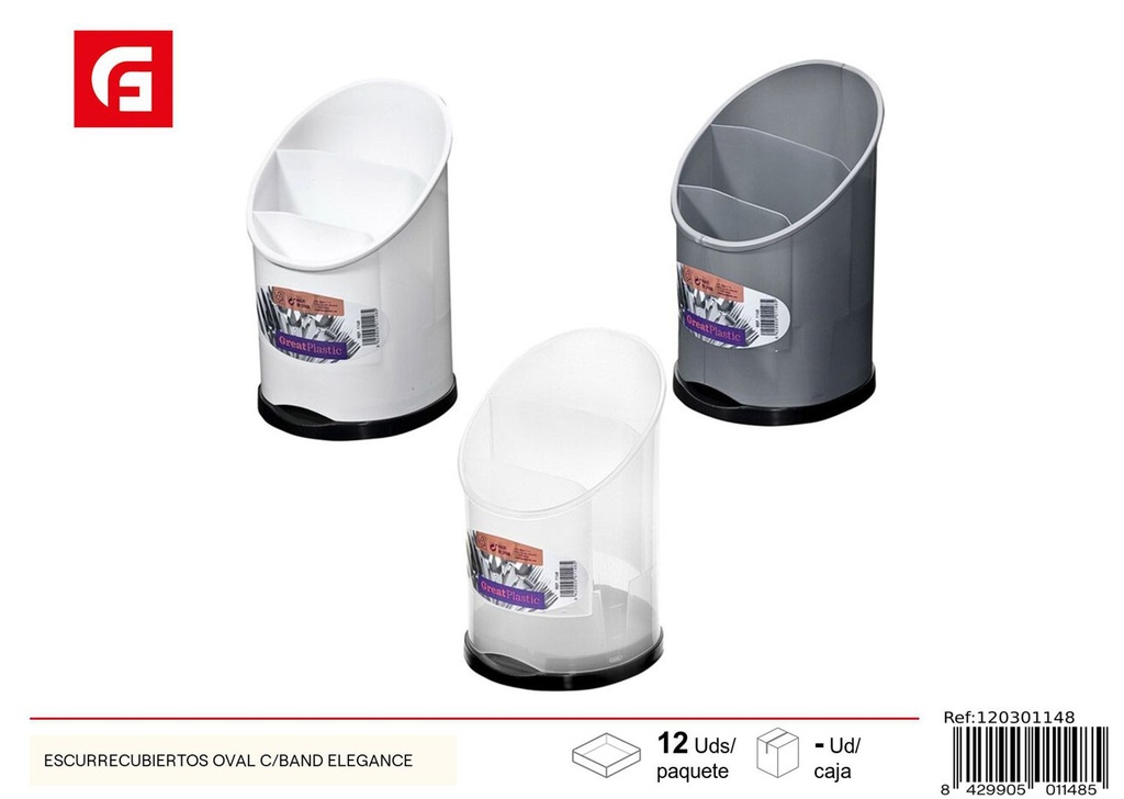 Escurridor ovalado para cubiertos con banda Elegance - Accesorios de cocina