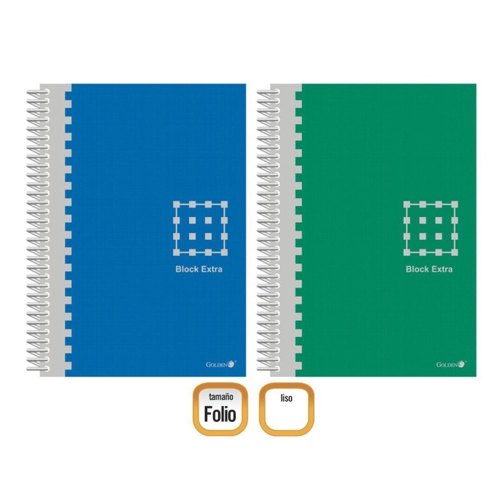 Cuaderno A4 80 hojas liso tapa dura Golden para notas y oficina