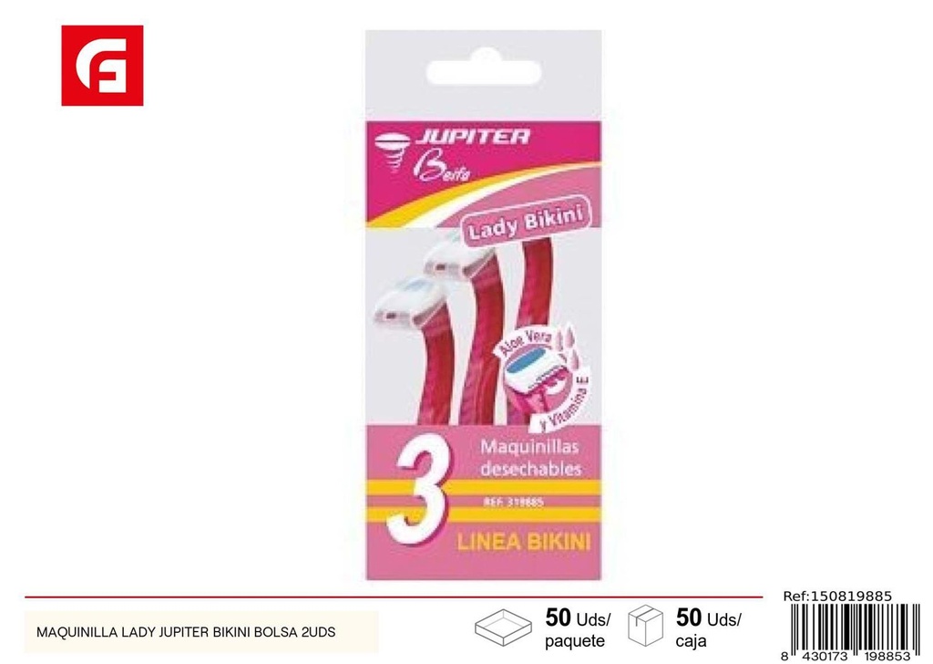 Maquinilla de afeitar Lady Jupiter Bikini 2uds para depilación