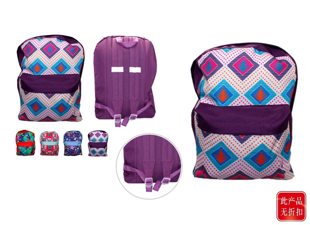 Mochila Stay Positive con bolsillo para estudiantes y uso diario