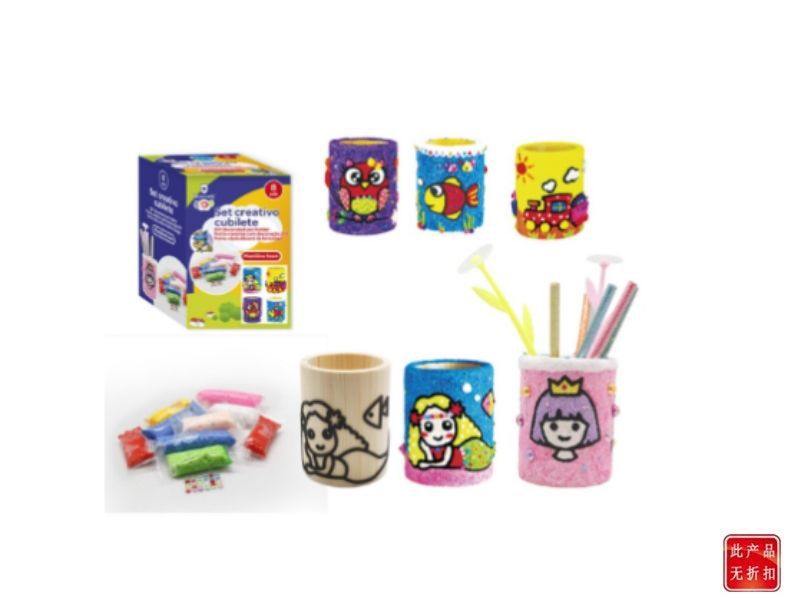 Set creativo con plastilinas foam en cubilete