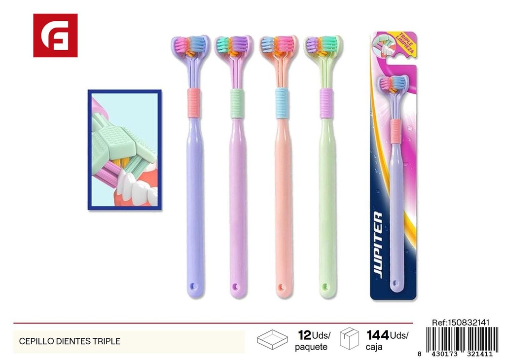 Cepillo de dientes triple - Productos de cuidado personal