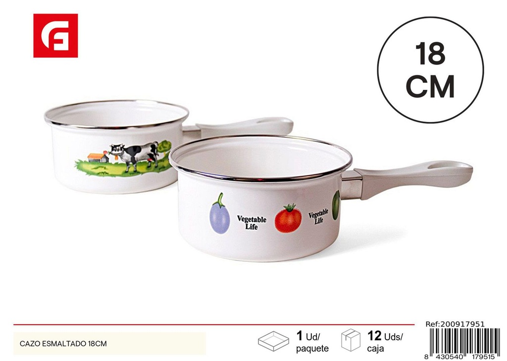 Cazo esmaltado de 18 cm - Utensilios de cocina