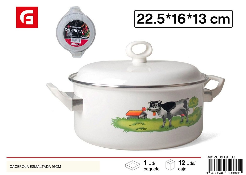 Cacerola esmaltada 16cm - Utensilios de cocina