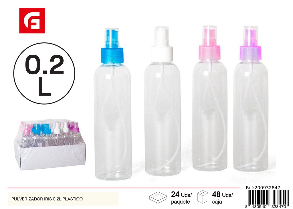 Pulverizador Iris 0.2L plástico - Belleza y cuidado personal
