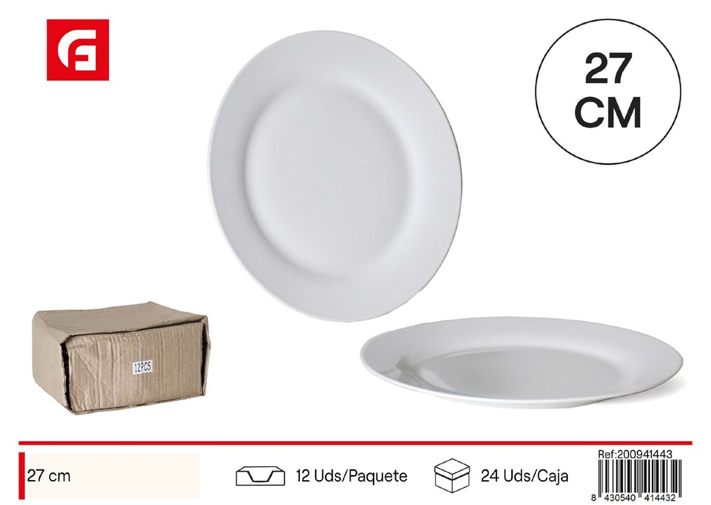 Plato llano de cerámica Balta 27cm para mesa