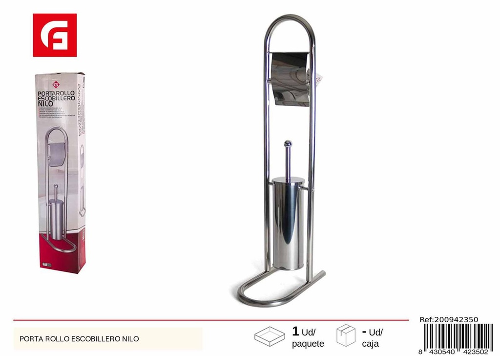 Porta rollo y escobillero Nilo - Accesorios de limpieza