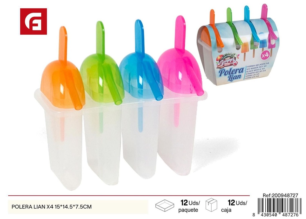 Molde para helados POLERA X4 - Utensilios de cocina