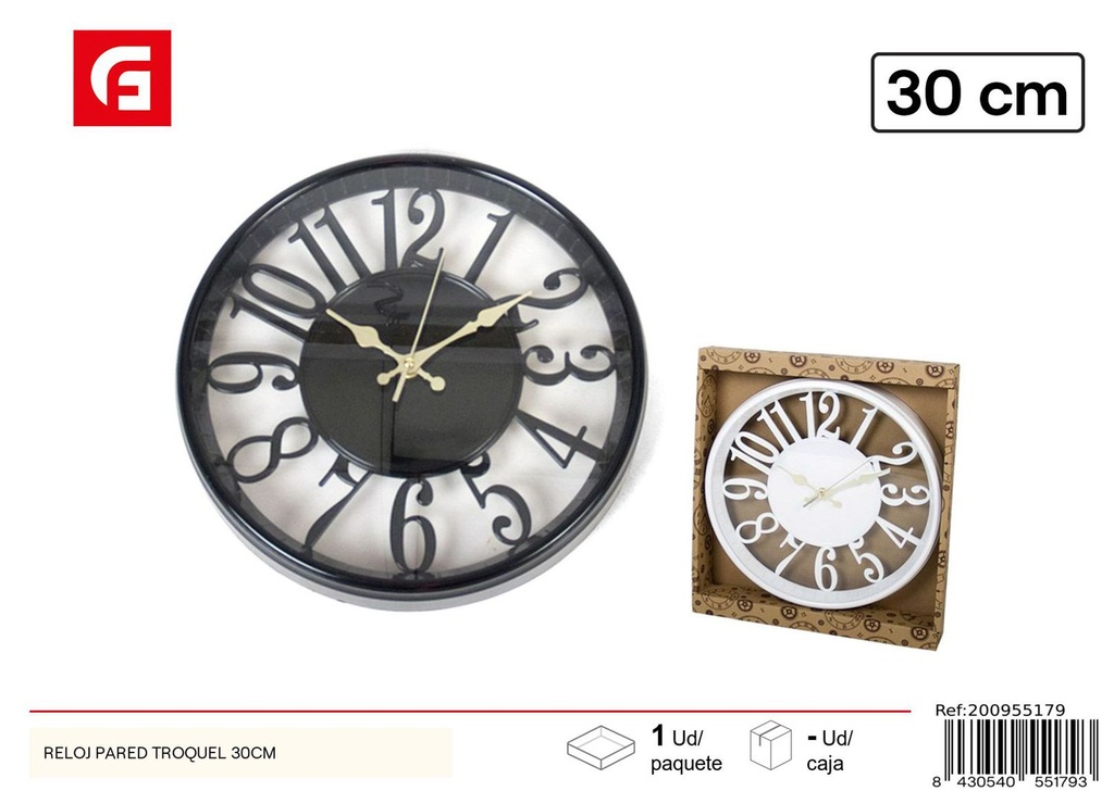 Reloj de pared Troquel 30 cm - Accesorios de decoración del hogar