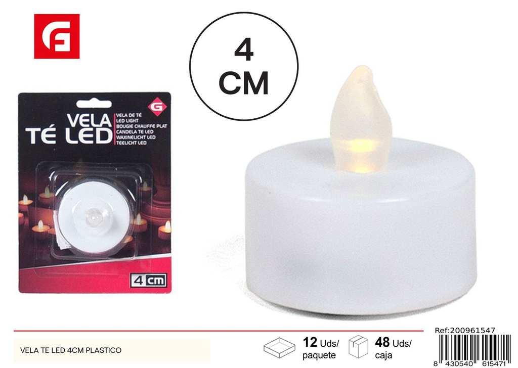 Vela LED 4cm plástico