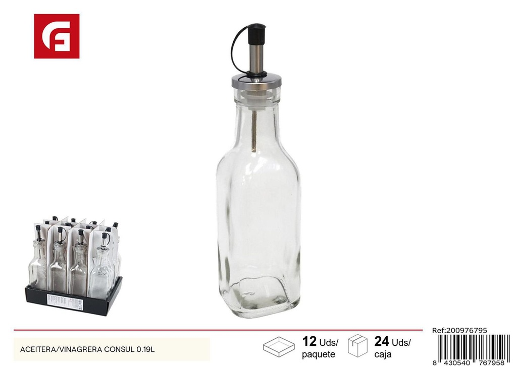 Acetiera/vinagrera Consul 0.19L - Utensilios de vidrio