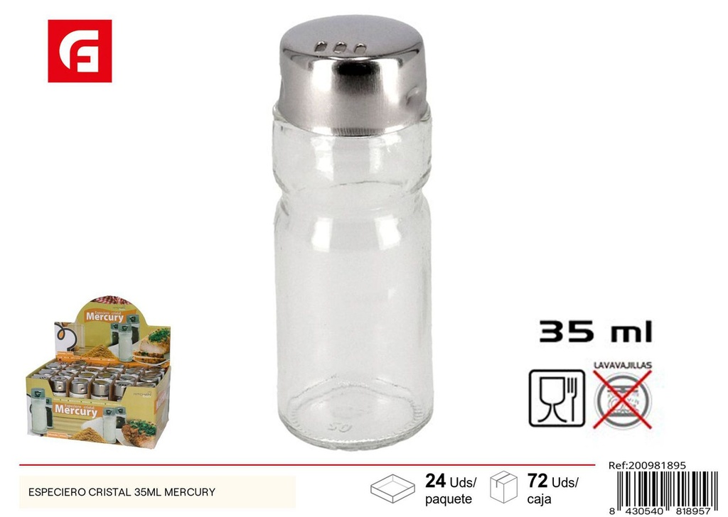 Especiero de cristal 35ml - Accesorios de cocina