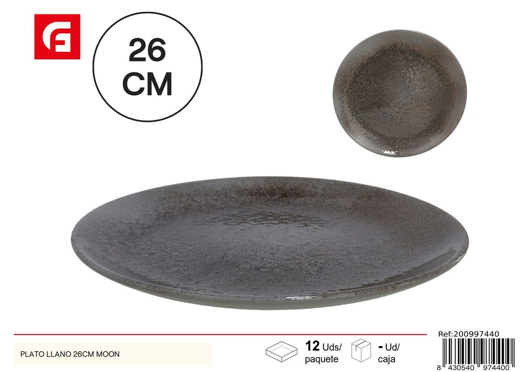 Plato llano de cerámica 26 cm - Utensilios de cocina
