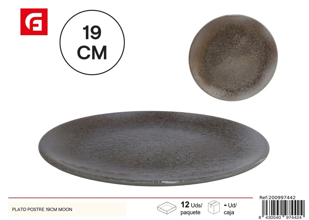 Plato de cerámica para postre 19 cm - Vajilla decorativa
