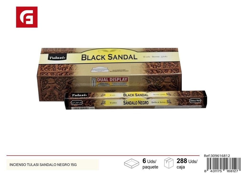 Incienso Tulasi sándalo negro 15g