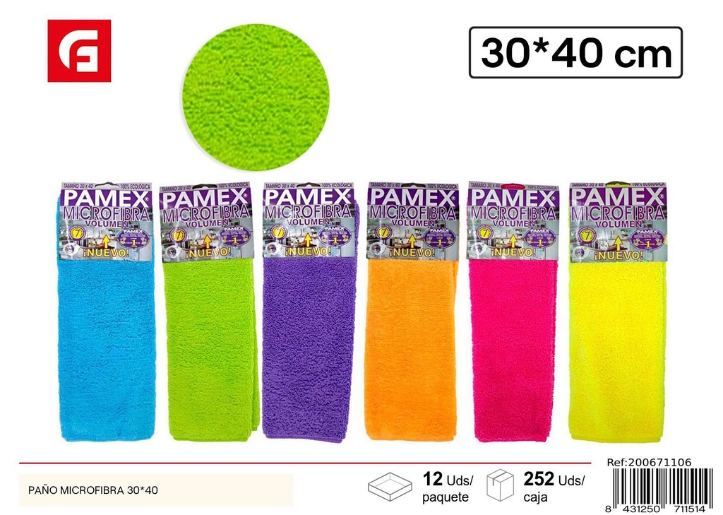 Paño Microfibra 30x40 - Limpiadores de cocina