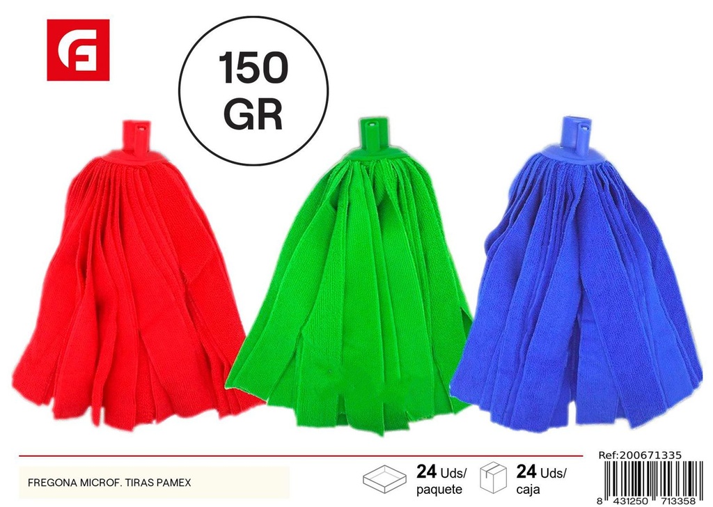 Fregona de microfibras tiras PAMEX - Accesorios de limpieza