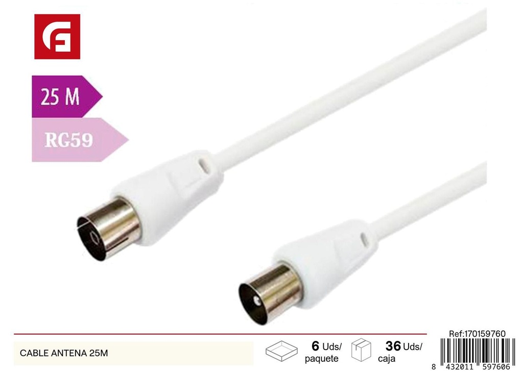 Cable de antena de 25m - Accesorios electrónicos