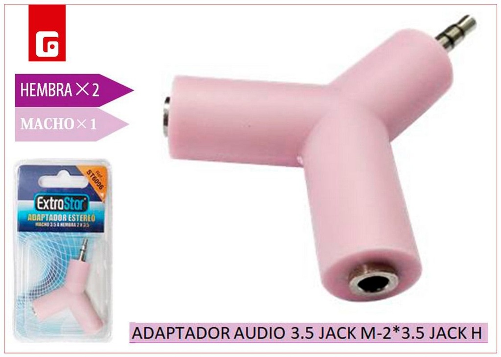 Adaptador de audio jack 3.5mm para electrónica