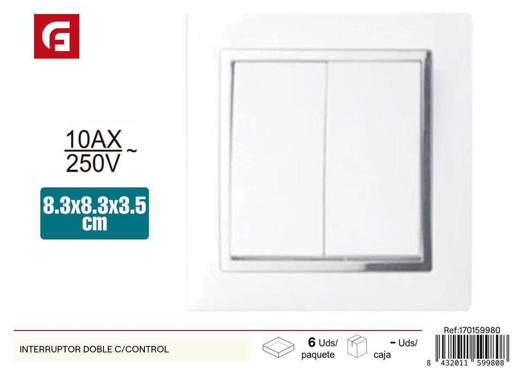 Interruptor doble con control - Electricidad