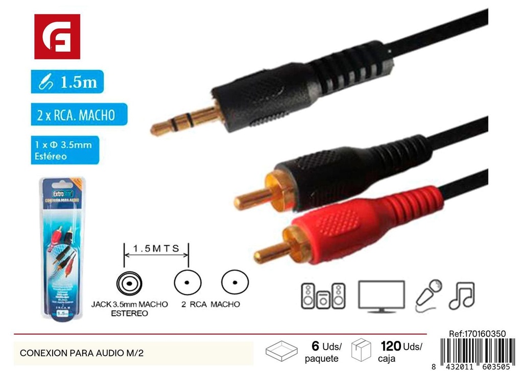 Conexión para audio M/2