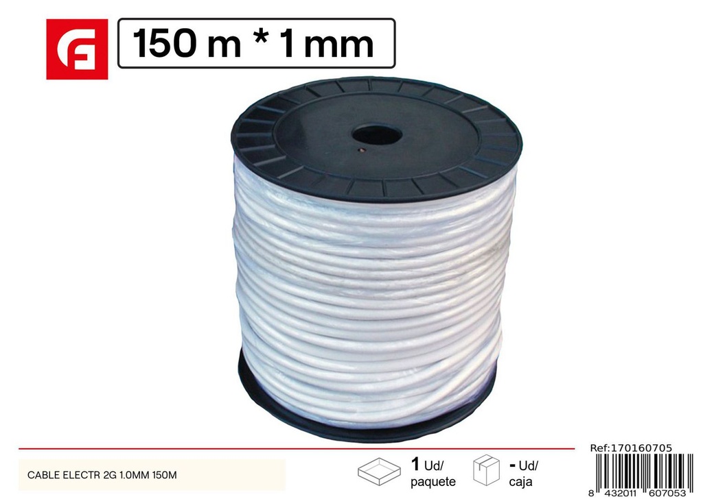 Cable eléctrico 2G 1.0mm 150m para instalaciones