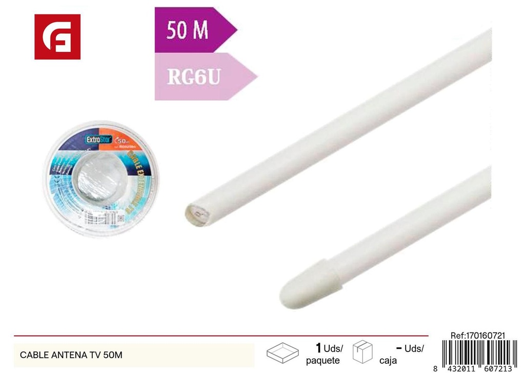 Cable antena TV 50M - Suministro de electricidad