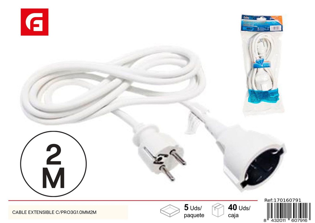 Cable extensible con pro3g1.0mm 2m