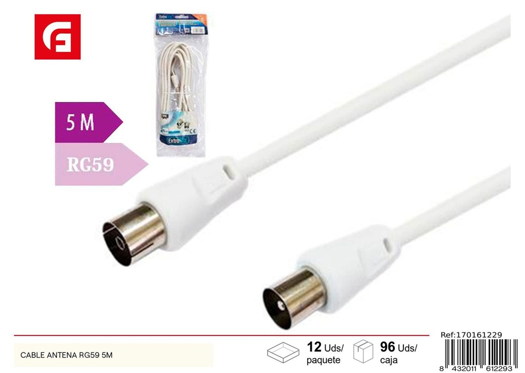 Cable de antena RG59 5m