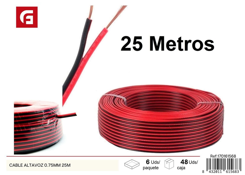 Cable altavoz 0.75MM 25M - Suministros eléctricos