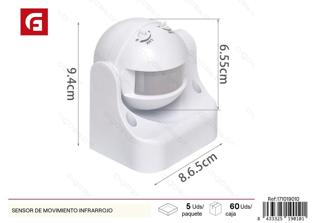 Sensor de movimiento infrarrojo