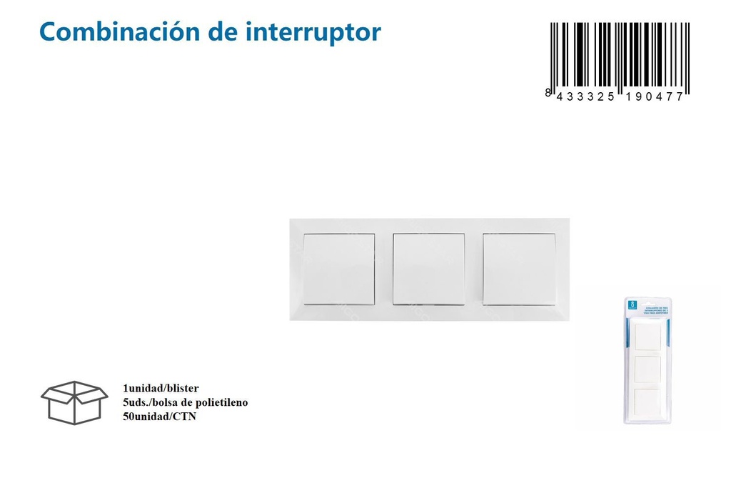 Interruptor de pared para iluminación