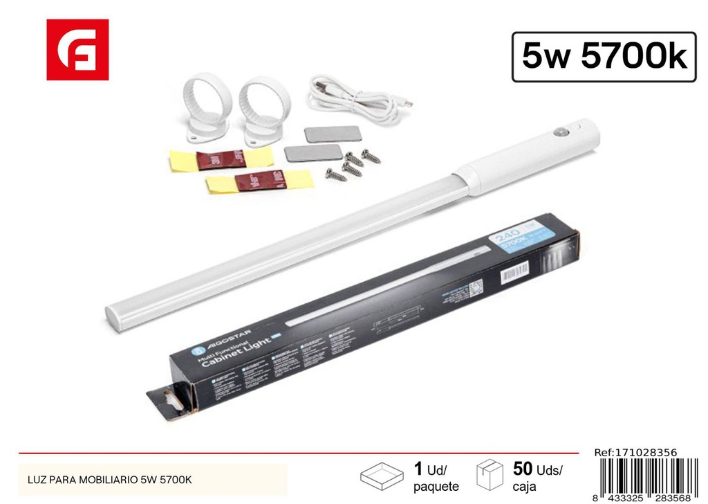 Luz para mobiliario 5W 5700K - Lámpara LED para iluminación de muebles