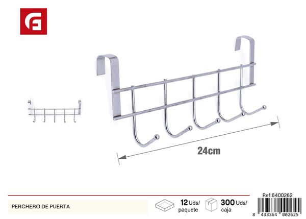 Perchero de puerta A4 para colgar documentos y ropa