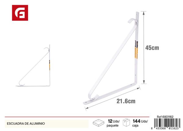 Escuadra de aluminio para construcción y bricolaje