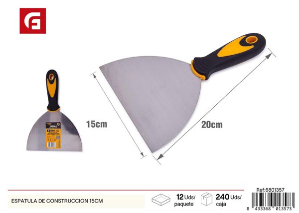 Espátula de construcción 15cm para trabajos de albañilería