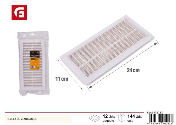 Rejilla de ventilación para aireación