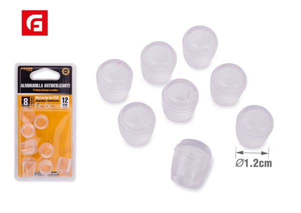 Protector de patas de mesa transparente 12mm para muebles