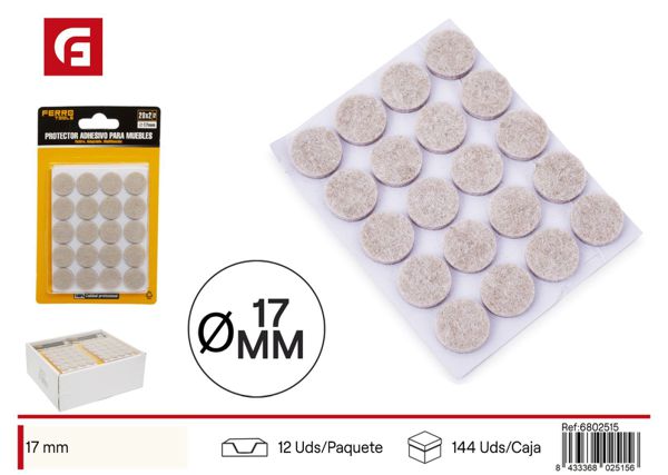 Almohadilla para pata de mueble 17mm para protección de suelos