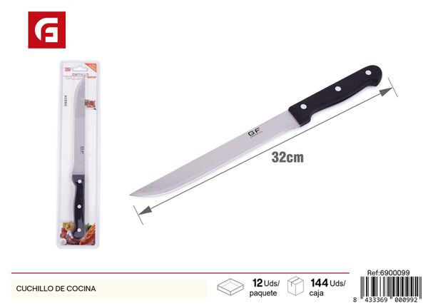 Cuchillo de cocina con mango ergonómico para cortar carne