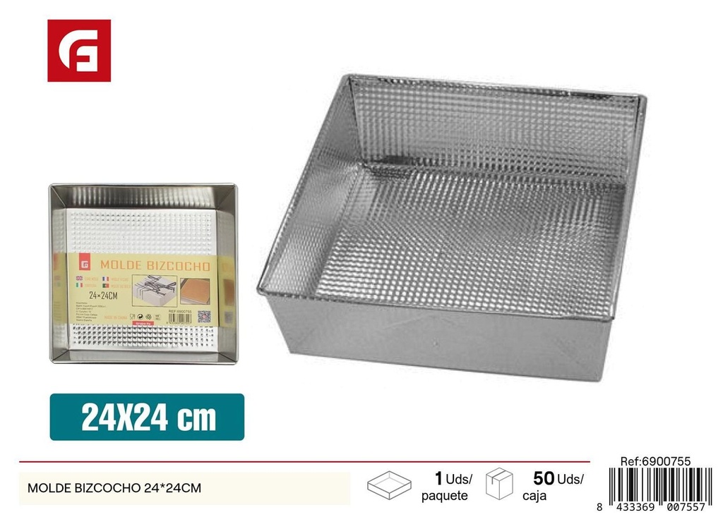 Molde cuadrado blanco 24x24cm - Utensilios de cocina